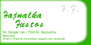 hajnalka fustos business card